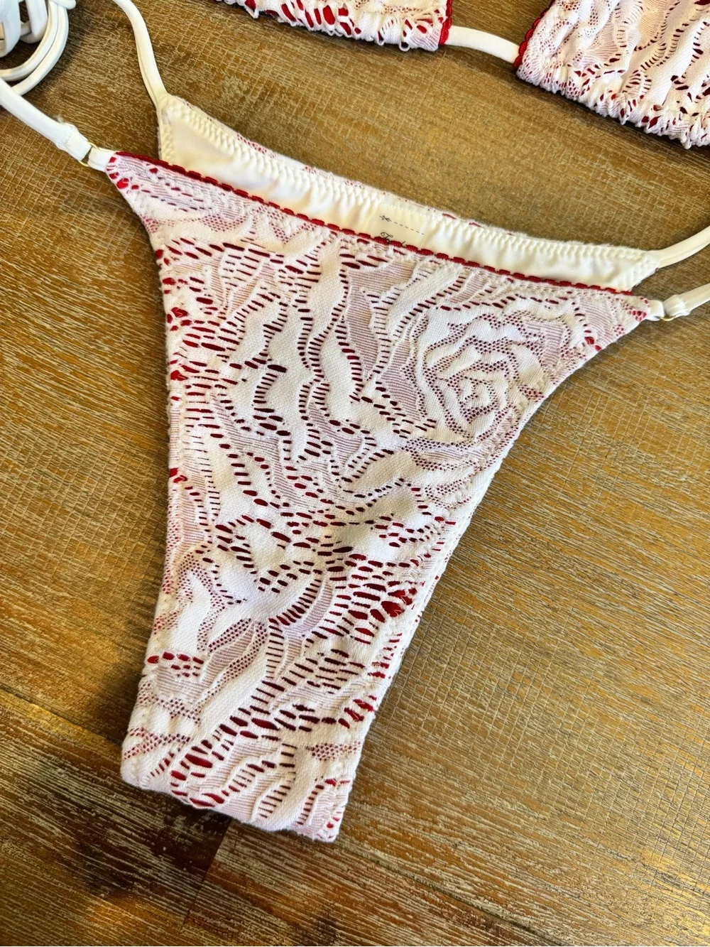 Frankies Bikinis Lace Set in Sweet Bloom